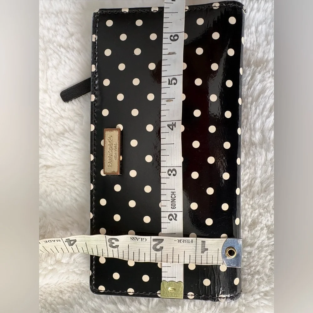 Black Polka Dot Zip Wallet by Kate Spade New York - Picture 5 of 8